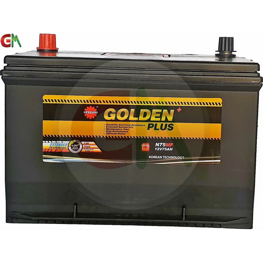 Zapple Golden Plus Car Battery - N75MF 12V75AH - Car Battery