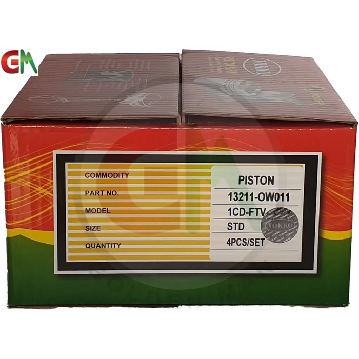 Tokko Car Piston - 13211-OW011 1CD-FTV STD - Car Piston