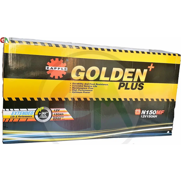 Zapple Golden Plus Car Battery - N150MF 12V150AH - Car